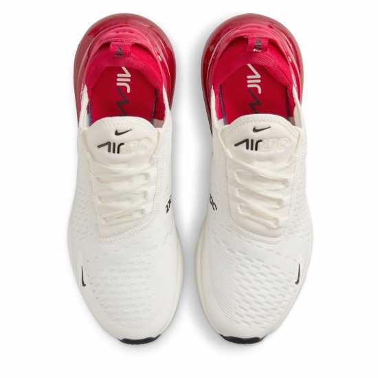 Nike Дамски Маратонки Air Max 270 Ladies Trainers Sail/Red Дамски високи кецове