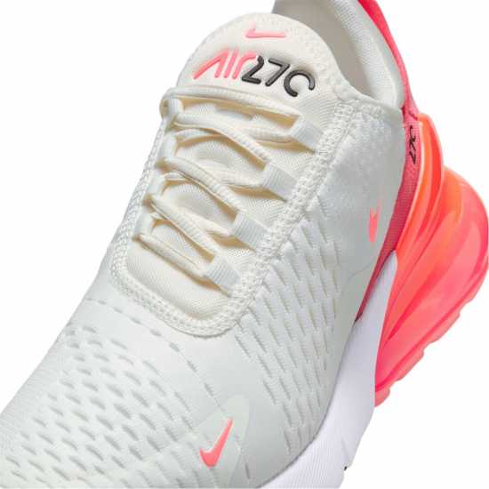 Nike Дамски Маратонки Air Max 270 Ladies Trainers Бяло/Розово Дамски високи кецове