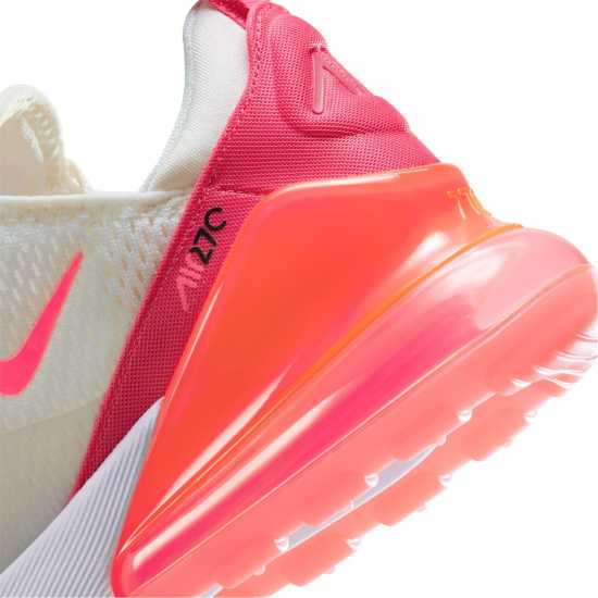 Nike Дамски Маратонки Air Max 270 Ladies Trainers Бяло/Розово Дамски високи кецове