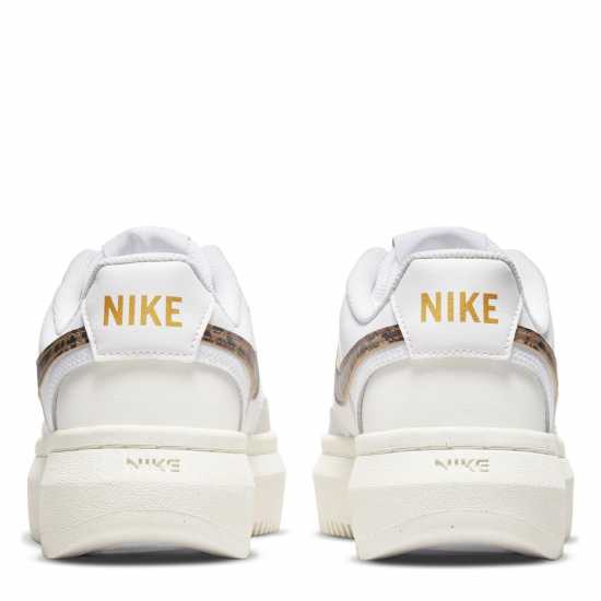 Nike Мъжки Маратонки Court Vision Alta Leather Womens Trainers White/Brown Дамски високи кецове