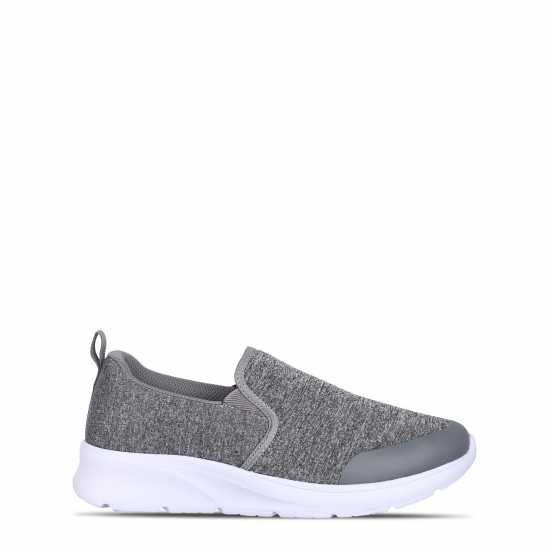 Slazenger Мъжки Обувки Без Връзки Zeal Womens Slip On Shoes Сиво марл/бял Дамски високи кецове