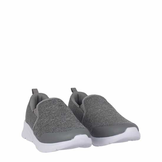 Slazenger Мъжки Обувки Без Връзки Zeal Womens Slip On Shoes Сиво марл/бял Дамски високи кецове