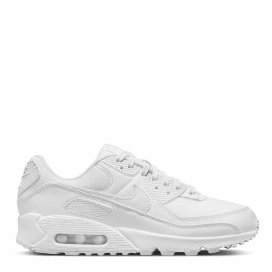 Nike Air Max 90 Women's Trainers Triple White Дамски високи кецове