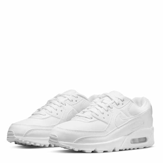 Nike Air Max 90 Women's Trainers Triple White Дамски високи кецове