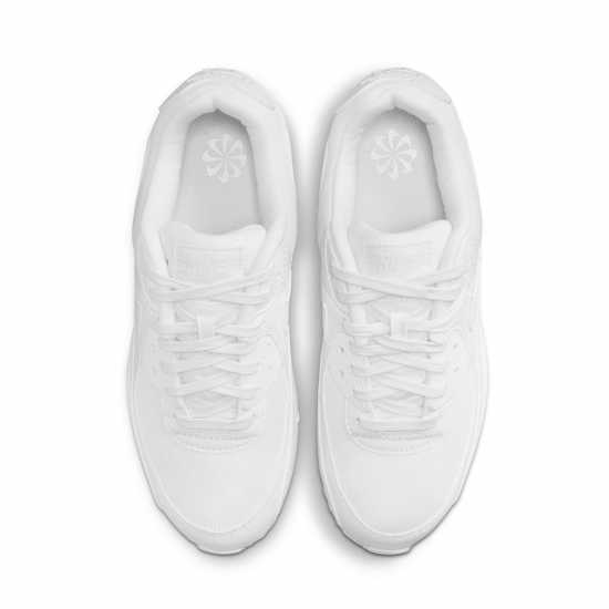 Nike Air Max 90 Women's Trainers Triple White Дамски високи кецове