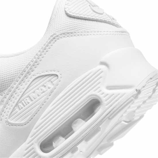 Nike Air Max 90 Women's Trainers Triple White Дамски високи кецове