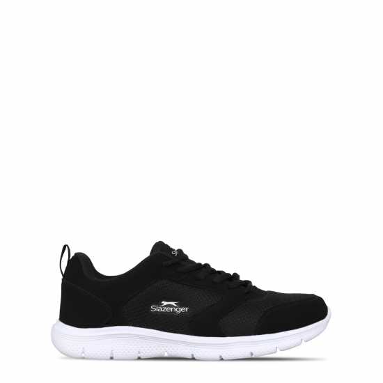 Slazenger Мъжки Маратонки Force Mesh Womens Trainers Черно/Бяло 