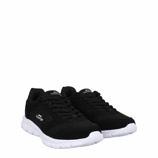 Slazenger Мъжки Маратонки Force Mesh Womens Trainers Черно/Бяло 