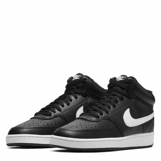 Nike Court Vision Mid Women's Hi Tops Black/White Дамски високи кецове