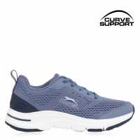 Slazenger Curve Support E-Mesh Trainers Ladies Blue Дамски високи кецове