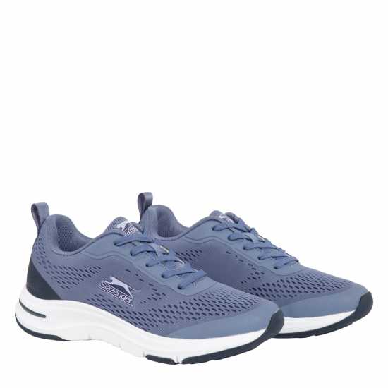 Slazenger Curve Support E-Mesh Trainers Ladies Blue Дамски високи кецове