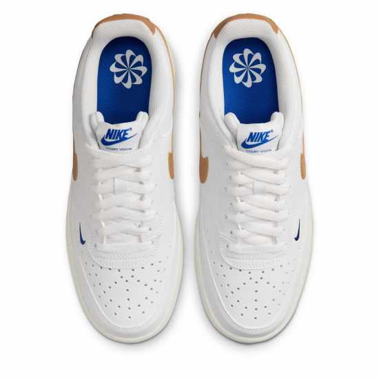 Nike Court Vision Low Next Nature Trainers Бяло/Бордово Дамски високи кецове