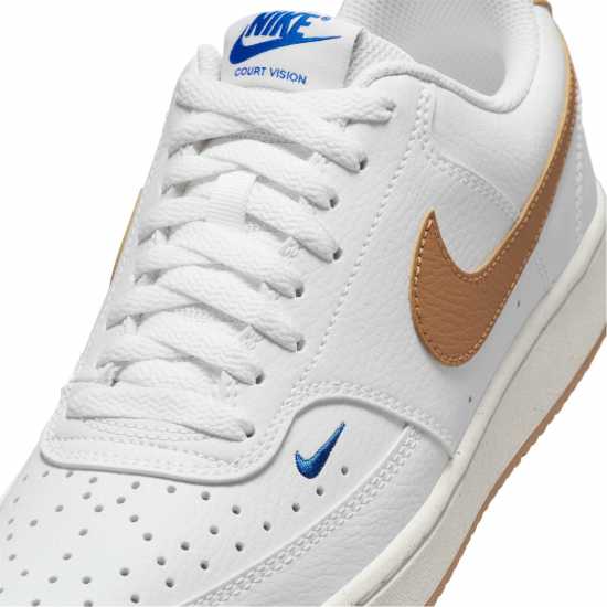 Nike Court Vision Low Next Nature Trainers Бяло/Бордово Дамски високи кецове