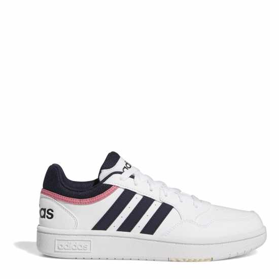 Adidas Дамски Маратонки Hoops 3.0 Ladies Trainers Wht/Blk/Pnk Дамски високи кецове