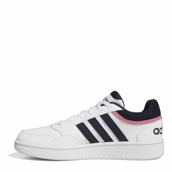 Adidas Дамски Маратонки Hoops 3.0 Ladies Trainers Wht/Blk/Pnk Дамски високи кецове