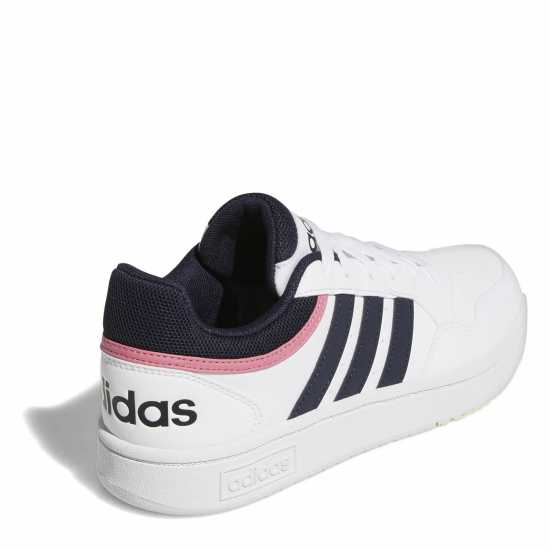 Adidas Дамски Маратонки Hoops 3.0 Ladies Trainers Wht/Blk/Pnk Дамски високи кецове