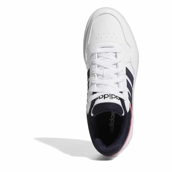 Adidas Дамски Маратонки Hoops 3.0 Ladies Trainers Wht/Blk/Pnk Дамски високи кецове