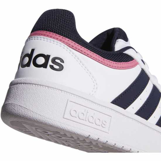 Adidas Дамски Маратонки Hoops 3.0 Ladies Trainers Wht/Blk/Pnk Дамски високи кецове