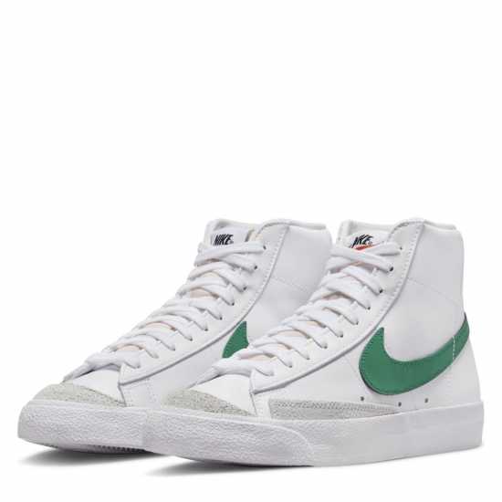 Nike Високи Мъжки Маратонки Blazer Mid 77 Womens Hi Top Trainers White/Green Дамски високи кецове