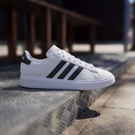 Adidas Womens Grand Court Sneakers Бяло/Черно Дамски високи кецове