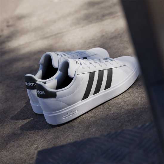 Adidas Womens Grand Court Sneakers Бяло/Черно Дамски високи кецове