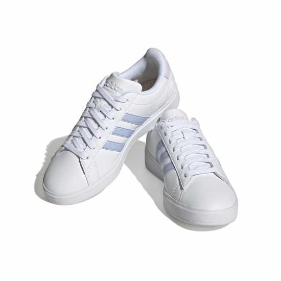 Adidas Girls Grand Court Sneakers White/Blue Дамски високи кецове