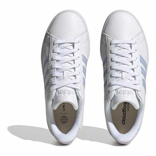 Adidas Girls Grand Court Sneakers White/Blue Дамски високи кецове