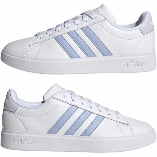 Adidas Girls Grand Court Sneakers White/Blue Дамски високи кецове