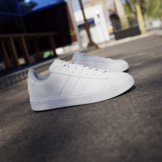 Adidas Womens Grand Court Sneakers Бяло/Бяло/Злато Дамски високи кецове