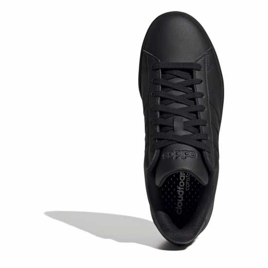 Adidas Womens Grand Court Sneakers Трикратно черно Дамски високи кецове