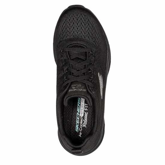 Skechers D'Lux Walker - Fresh Finesse Women's Trainers Черно Дамски високи кецове