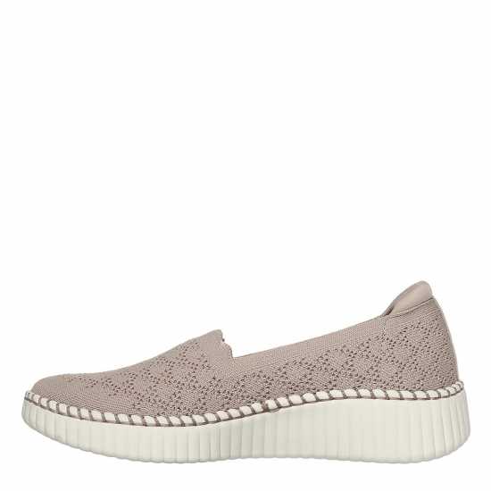 Skechers Маратонки Без Връзки Scallop Crochet Knit Loafer W Air- Slip On Trainers Womens Тоуп Дамски високи кецове