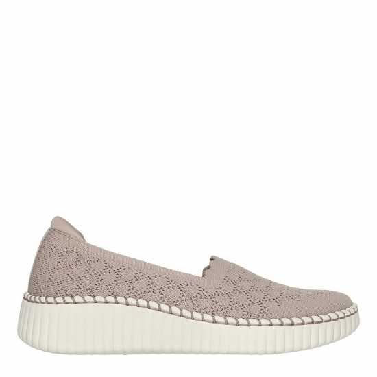 Skechers Маратонки Без Връзки Scallop Crochet Knit Loafer W Air- Slip On Trainers Womens Тоуп Дамски високи кецове