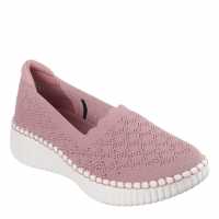 Skechers Маратонки Без Връзки Scallop Crochet Knit Loafer W Air- Slip On Trainers Womens Роза Дамски високи кецове