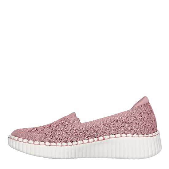 Skechers Маратонки Без Връзки Scallop Crochet Knit Loafer W Air- Slip On Trainers Womens Роза Дамски високи кецове