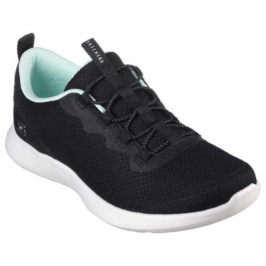 Skechers Airy Foam Low-Top Trainers Womens Черно Дамски високи кецове