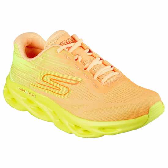 Skechers Go Run Swirl Tech Speed - Ult Runners Womens Оранжево/Жълто Дамски високи кецове