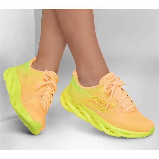 Skechers Go Run Swirl Tech Speed - Ult Runners Womens Оранжево/Жълто Дамски високи кецове