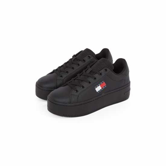 Tommy Jeans Essential Icon Flatform Trainers Черно 