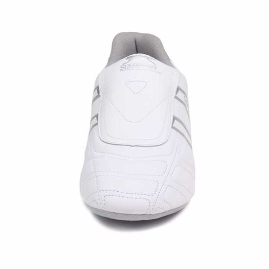 Slazenger Дамски Маратонки Warrior Ladies Trainers Бяло/сребро Дамски високи кецове