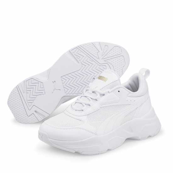 Puma Cassia Trainers Ladies Бяло/Злато Дамски високи кецове