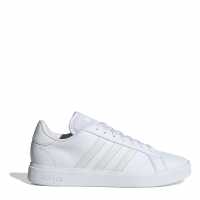 Adidas Мъжки Маратонки Grand Court Base Womens Trainers Бяло/Яд Дамски високи кецове