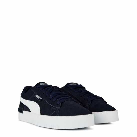 Puma Мъжки Маратонки Jada Suede Womens Trainers Морско синьо/Бяло Дамски високи кецове