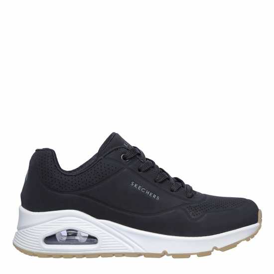 Skechers Uno Stand On Air Trainers Womens Черно/Бяло Дамски високи кецове