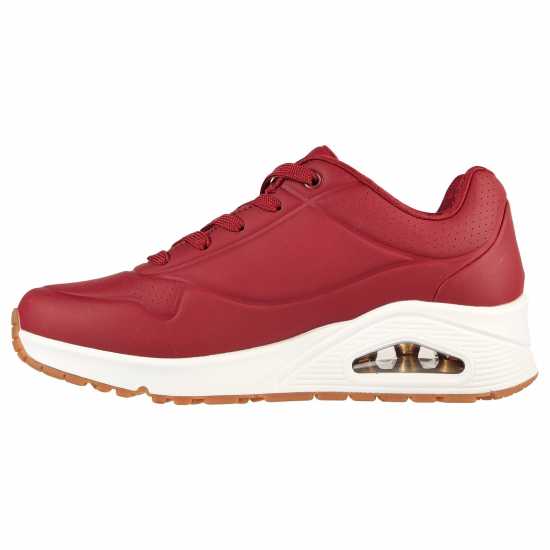 Skechers Uno Stand On Air Trainers Womens Бордово Дамски високи кецове