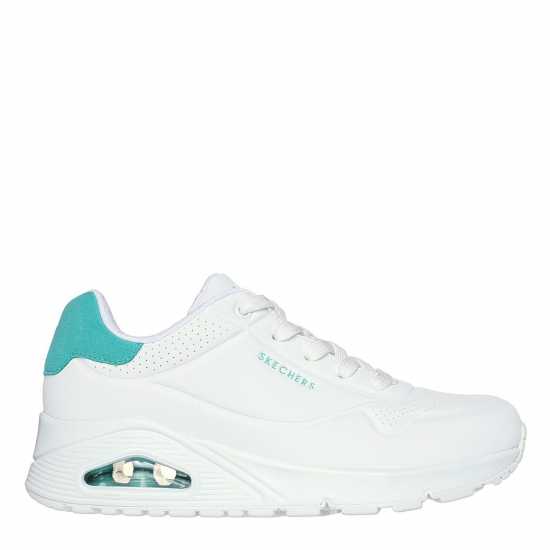 Skechers Uno Stand On Air Trainers Womens Бяло/Мента 