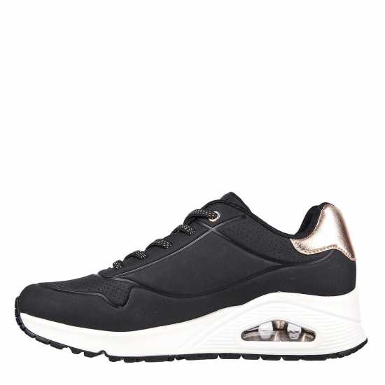 Skechers Uno Stand On Air Trainers Womens Черно/розово злато Дамски високи кецове