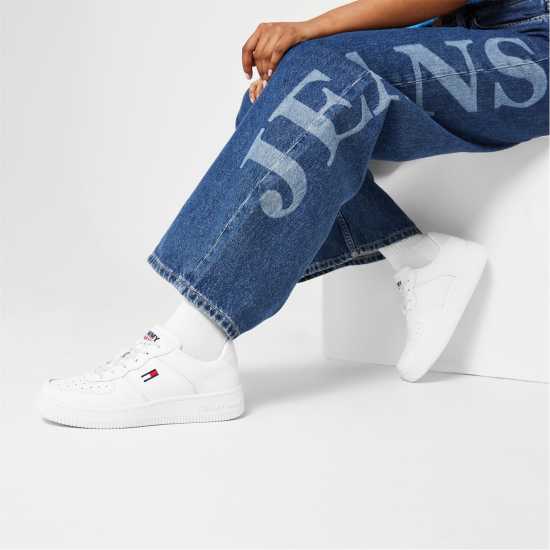 Tommy Jeans Basket Trainers Бял YBR 