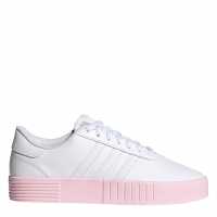 Adidas Мъжки Маратонки Court Bold Womens Trainers White/Pink Дамски високи кецове