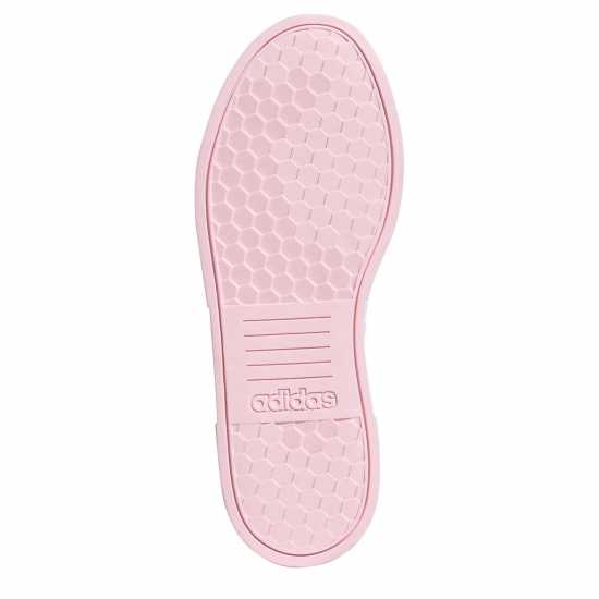 Adidas Мъжки Маратонки Court Bold Womens Trainers White/Pink Дамски високи кецове